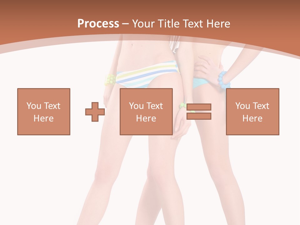 Bikini Lesbians Shore PowerPoint Template