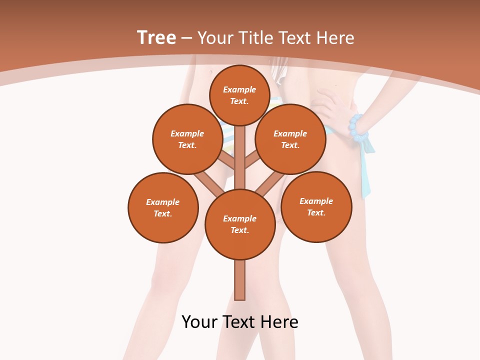 Bikini Lesbians Shore PowerPoint Template
