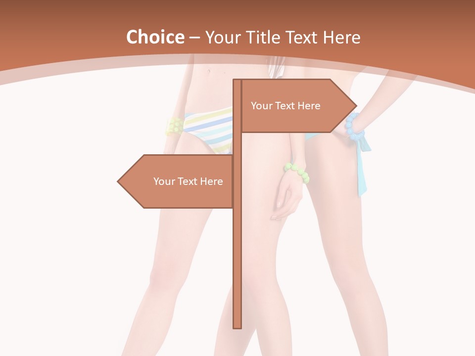 Bikini Lesbians Shore PowerPoint Template