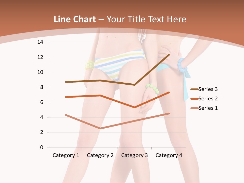 Bikini Lesbians Shore PowerPoint Template