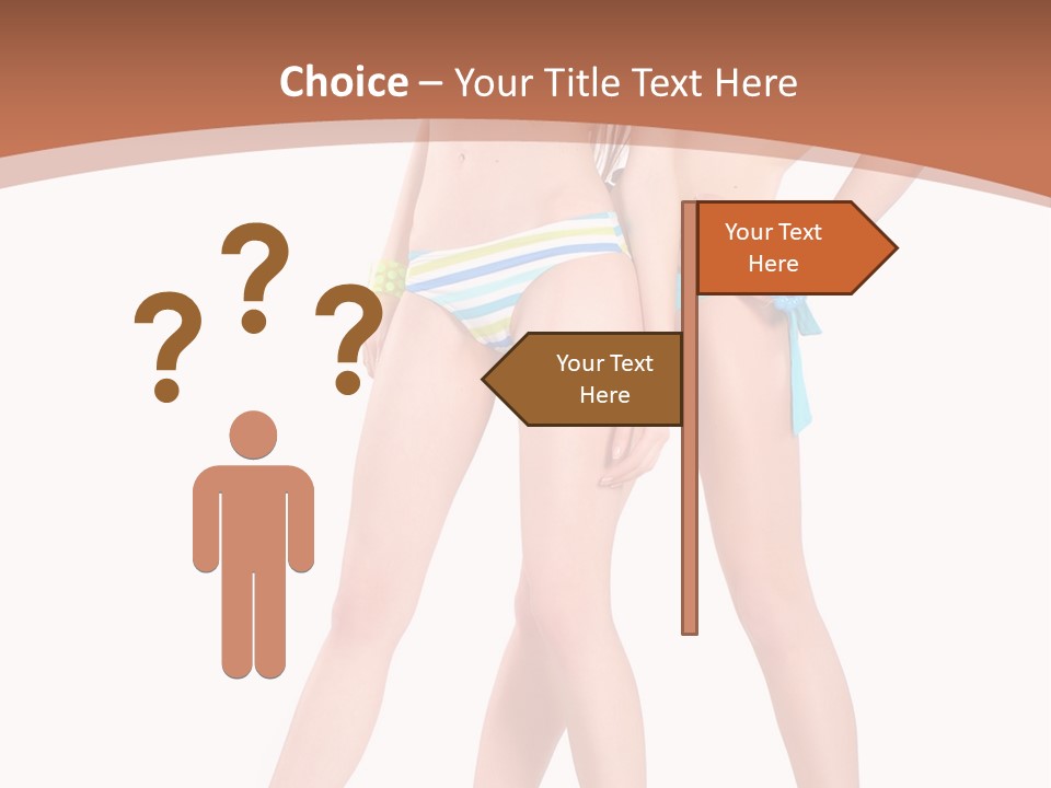 Bikini Lesbians Shore PowerPoint Template
