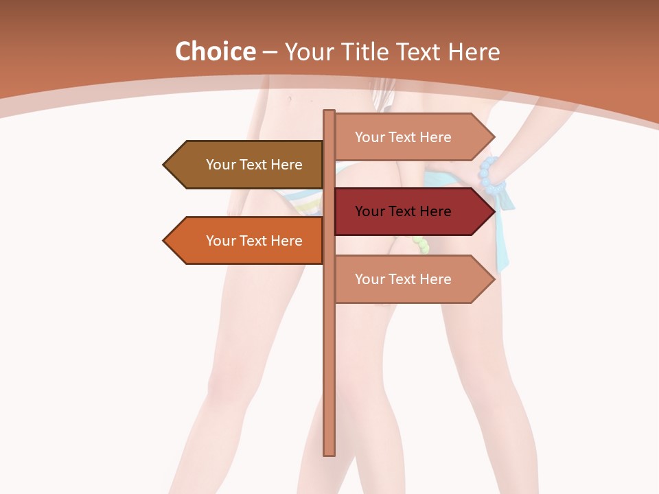 Bikini Lesbians Shore PowerPoint Template
