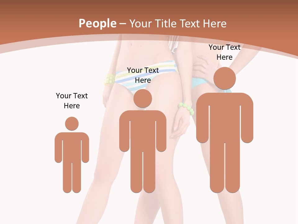 Bikini Lesbians Shore PowerPoint Template