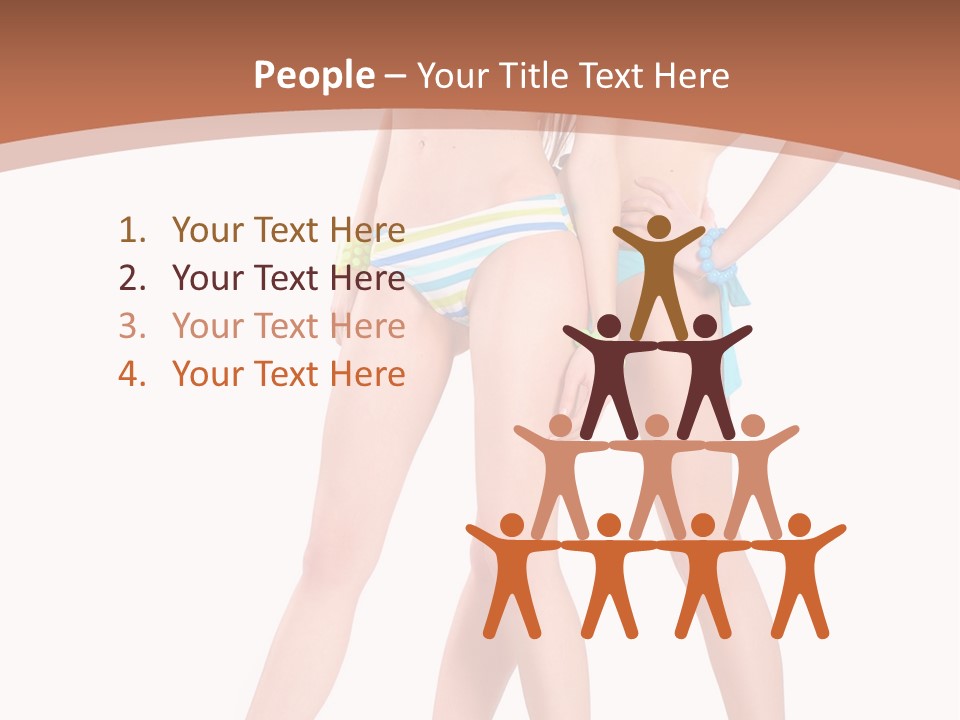 Bikini Lesbians Shore PowerPoint Template