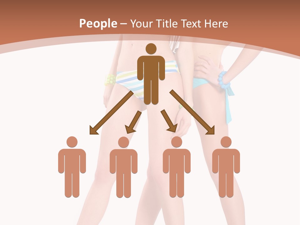 Bikini Lesbians Shore PowerPoint Template