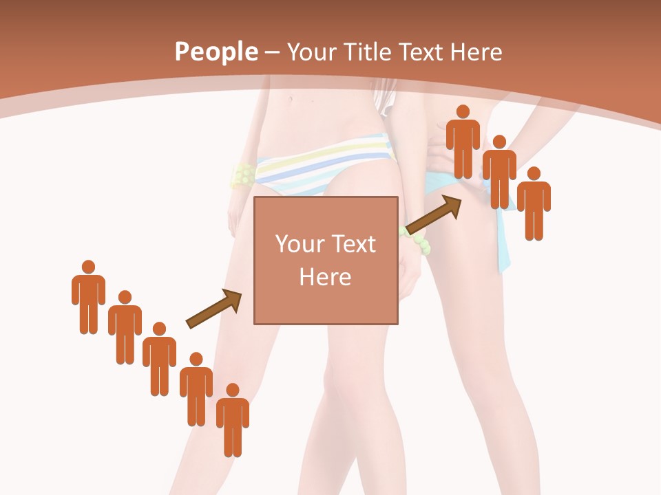 Bikini Lesbians Shore PowerPoint Template