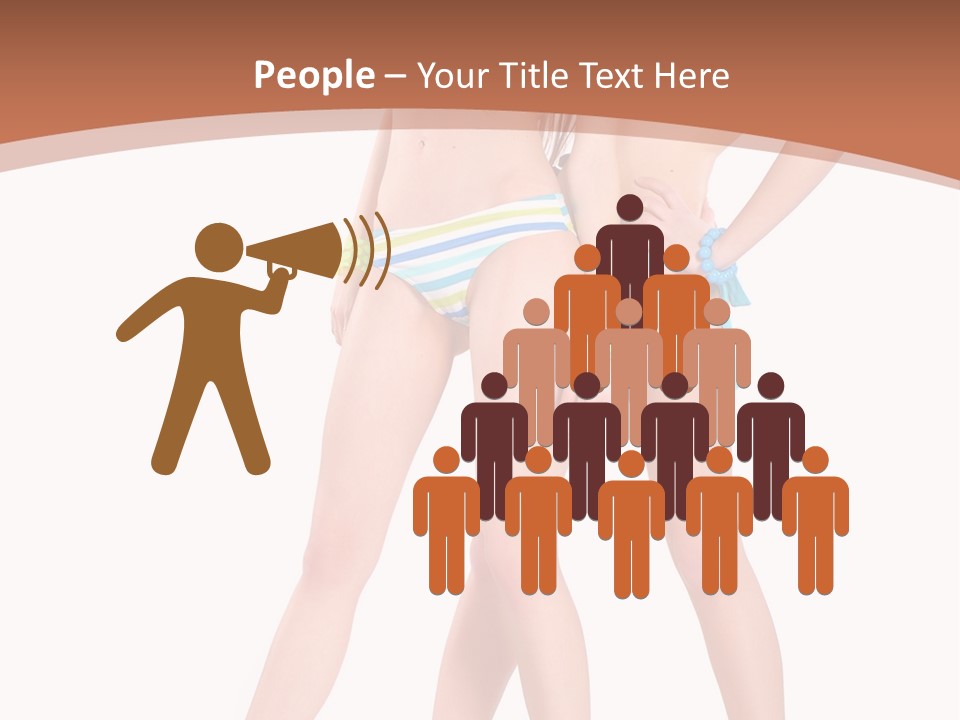 Bikini Lesbians Shore PowerPoint Template