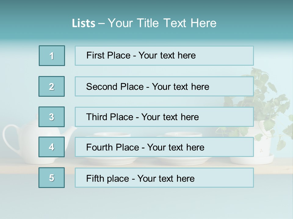 Shelf Coffee House PowerPoint Template
