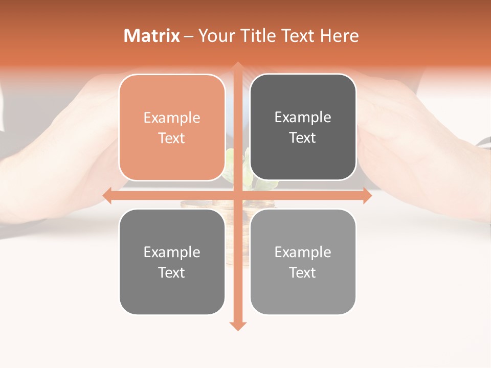 Gold Hand Ceiling PowerPoint Template