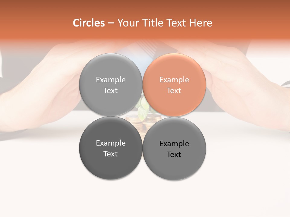 Gold Hand Ceiling PowerPoint Template