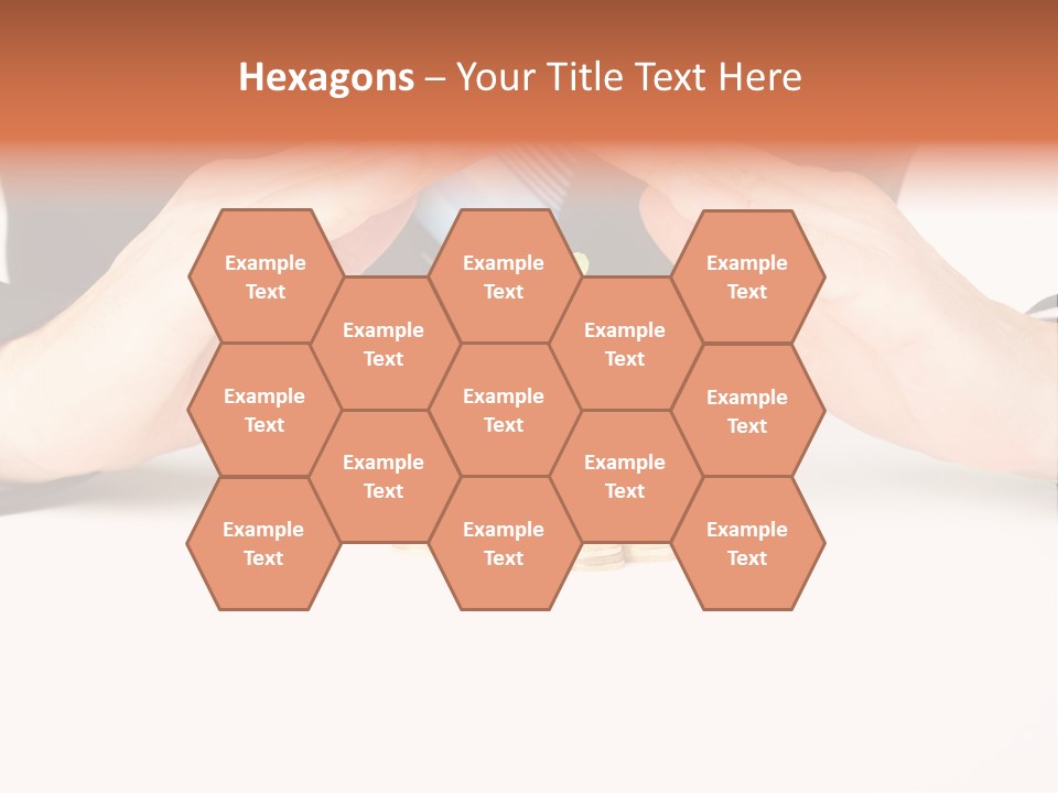 Gold Hand Ceiling PowerPoint Template