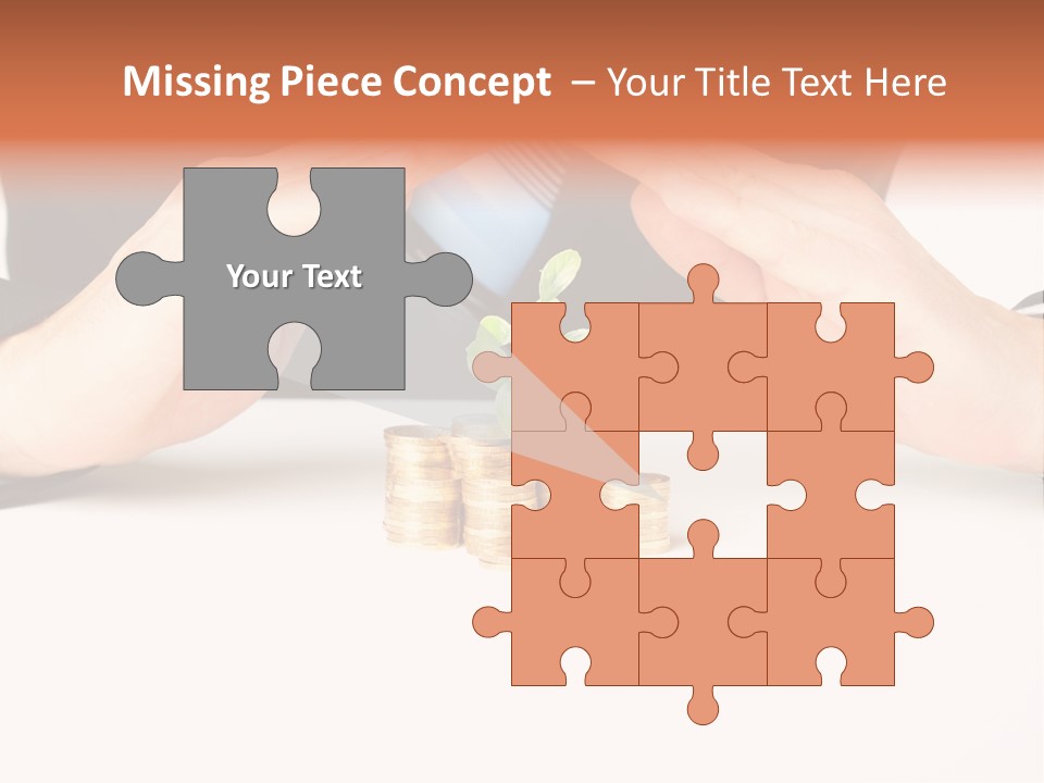 Gold Hand Ceiling PowerPoint Template