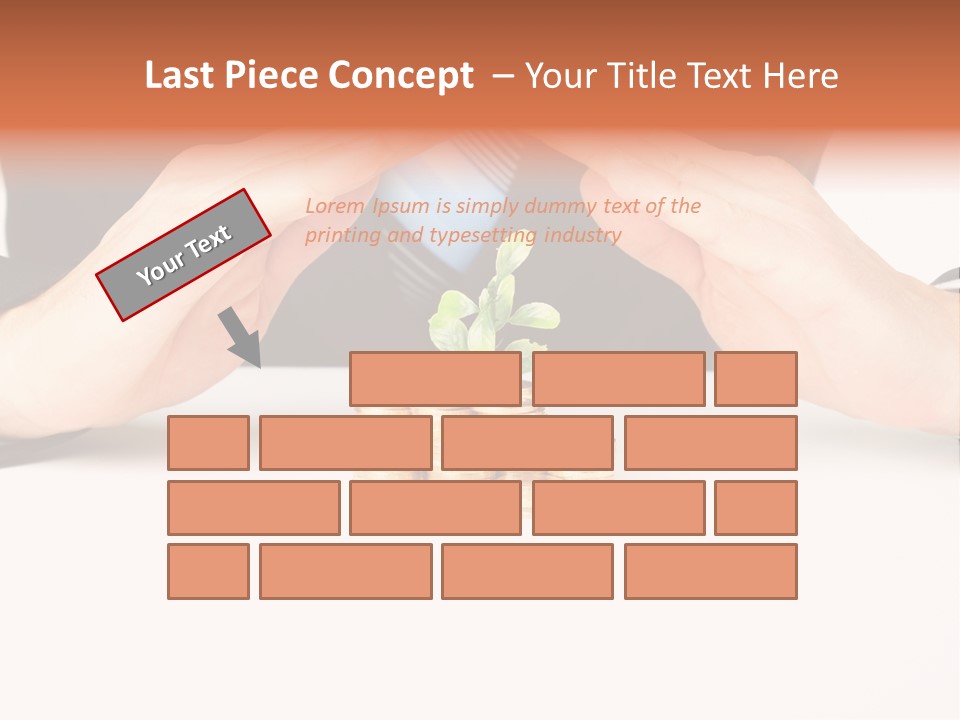 Gold Hand Ceiling PowerPoint Template