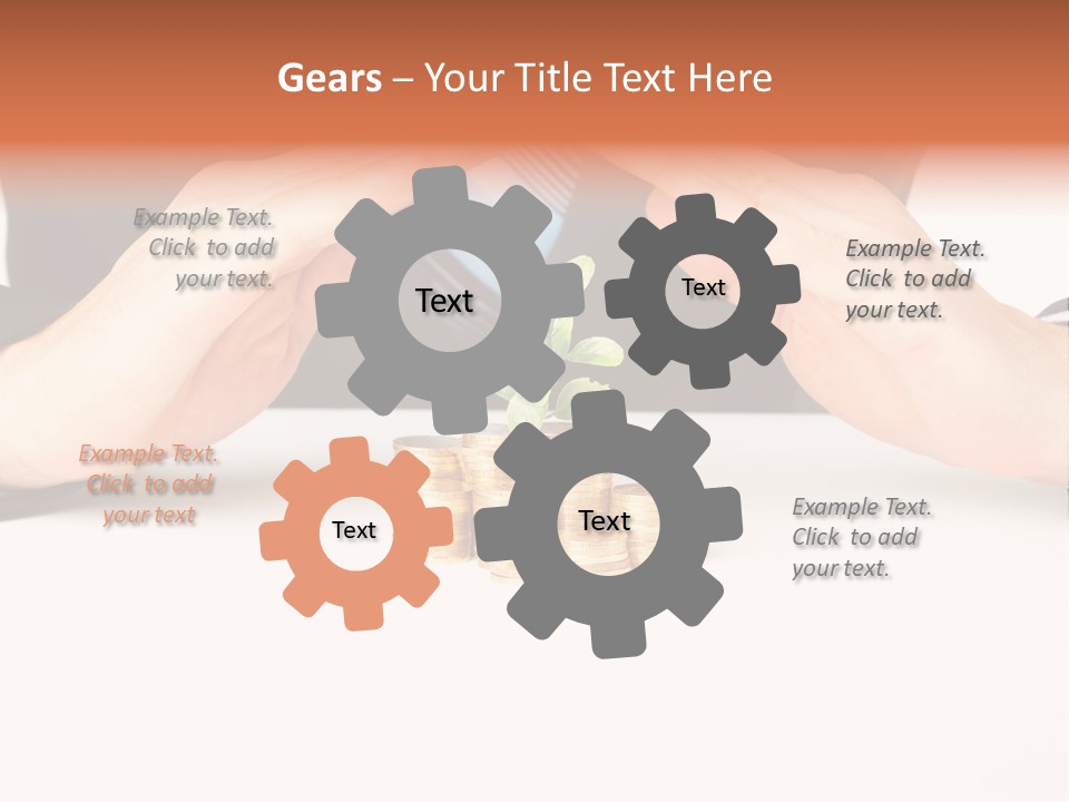 Gold Hand Ceiling PowerPoint Template