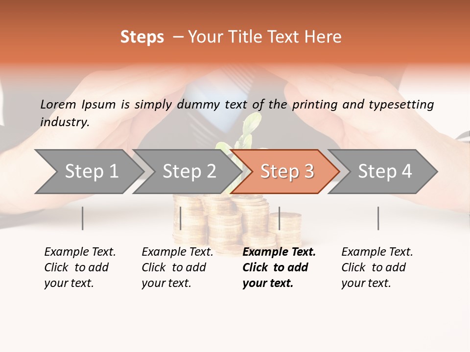 Gold Hand Ceiling PowerPoint Template