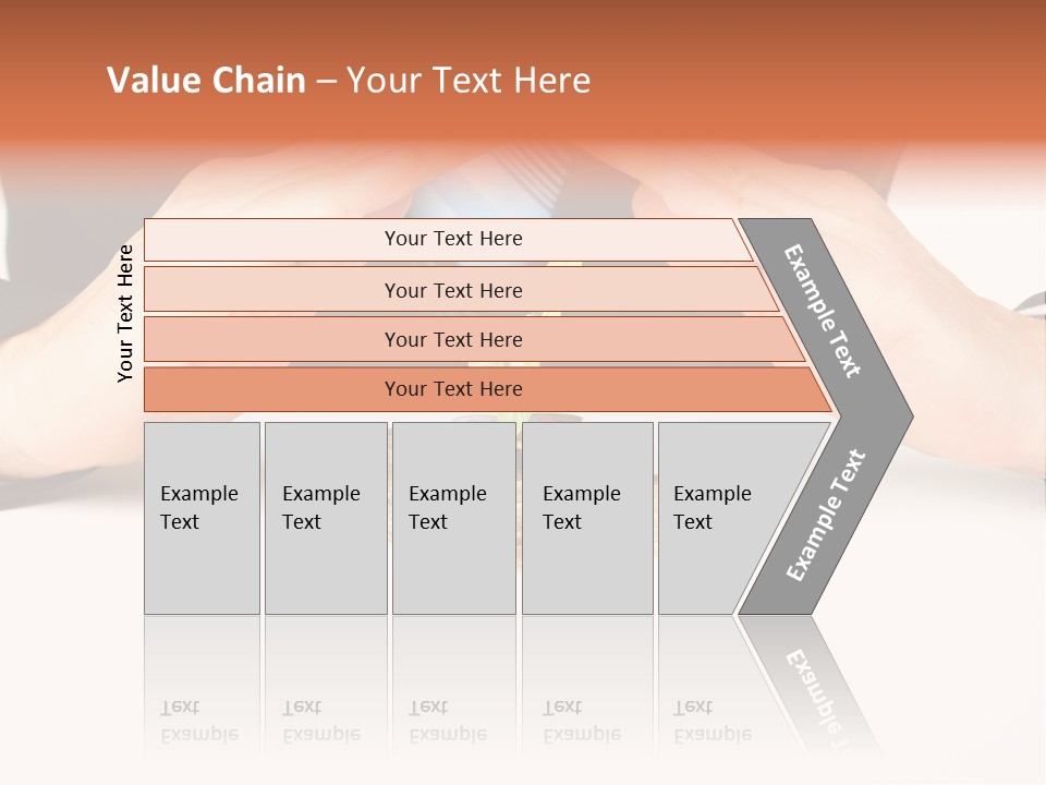 Gold Hand Ceiling PowerPoint Template