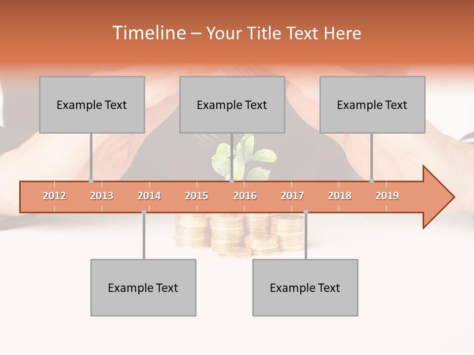 Gold Hand Ceiling PowerPoint Template