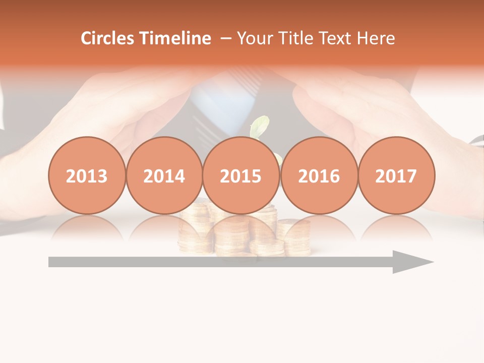 Gold Hand Ceiling PowerPoint Template