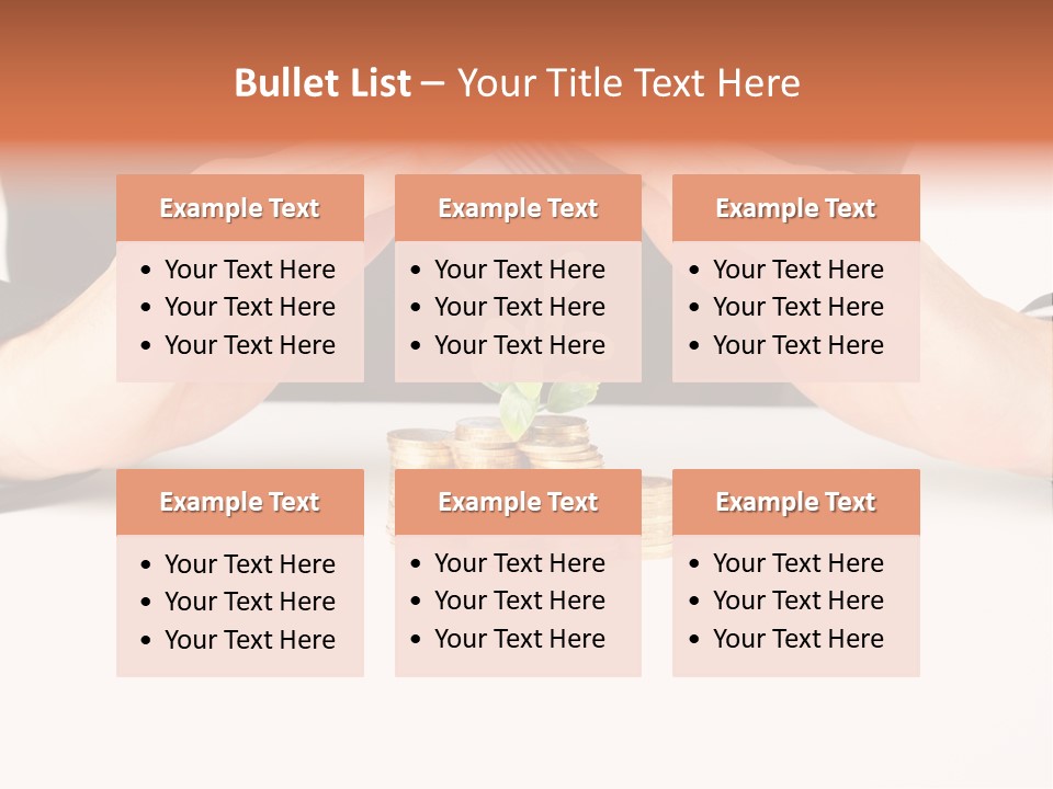 Gold Hand Ceiling PowerPoint Template