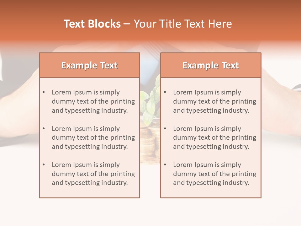 Gold Hand Ceiling PowerPoint Template