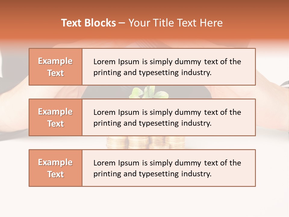 Gold Hand Ceiling PowerPoint Template