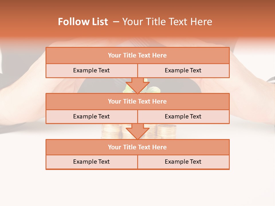Gold Hand Ceiling PowerPoint Template