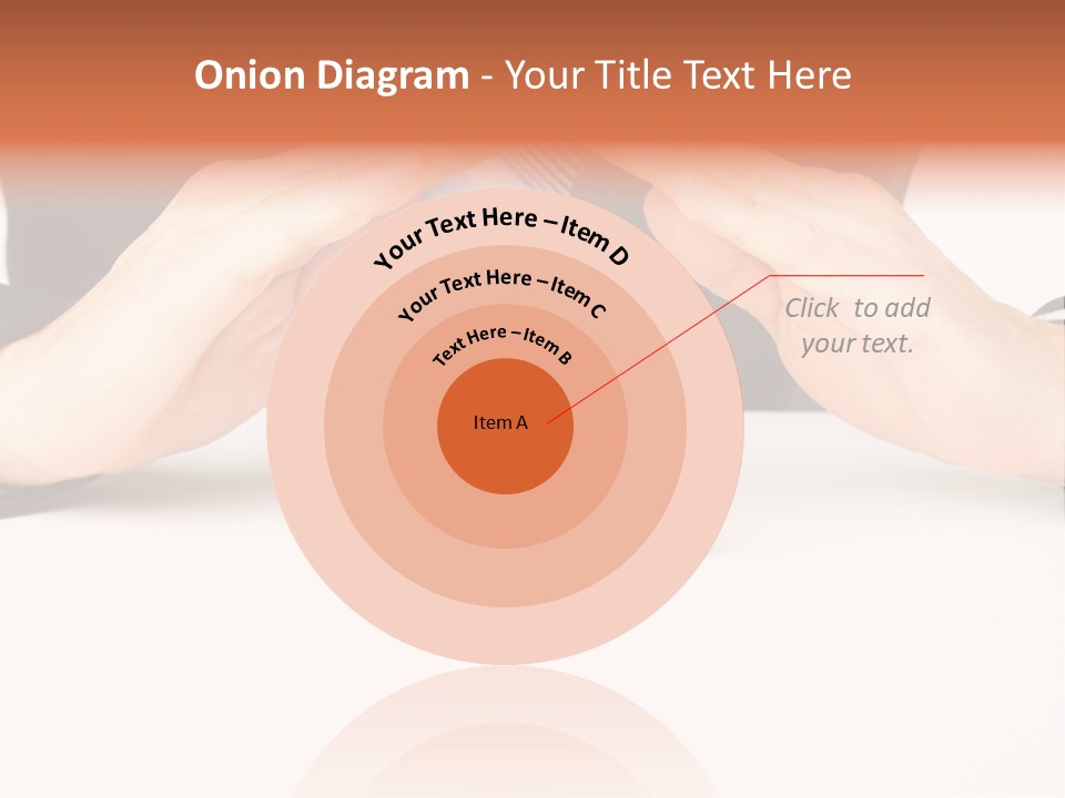 Gold Hand Ceiling PowerPoint Template