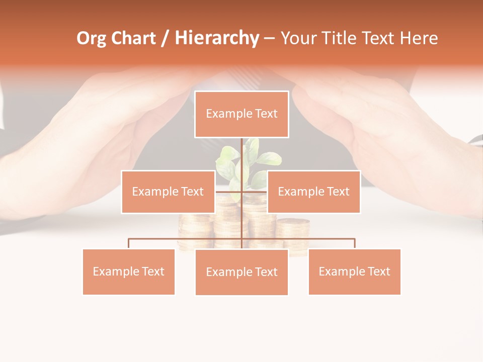 Gold Hand Ceiling PowerPoint Template