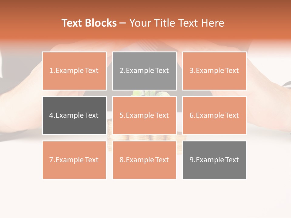 Gold Hand Ceiling PowerPoint Template