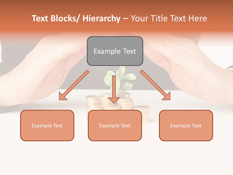 Gold Hand Ceiling PowerPoint Template