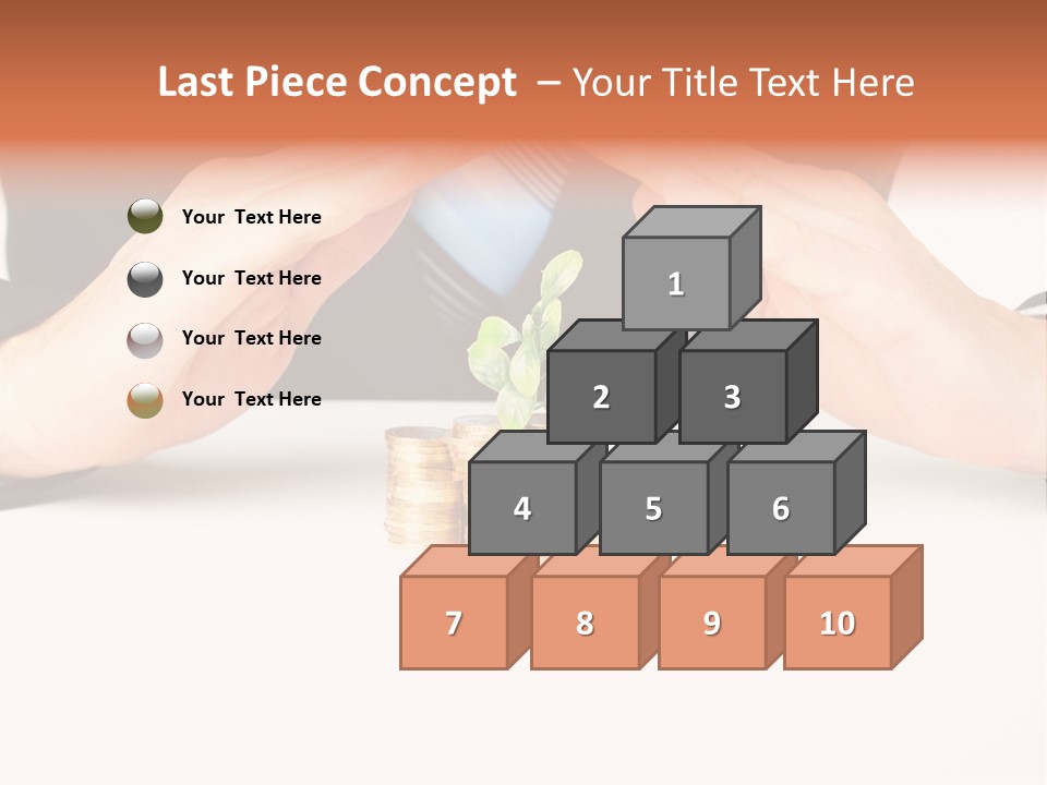 Gold Hand Ceiling PowerPoint Template