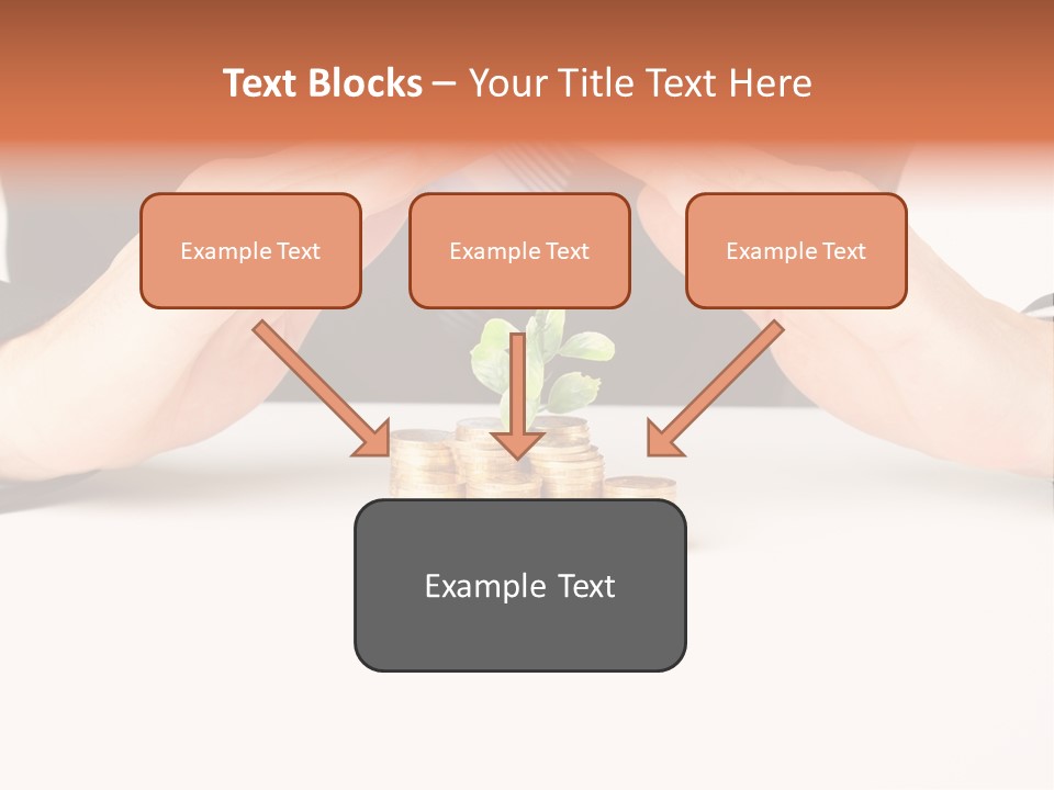 Gold Hand Ceiling PowerPoint Template