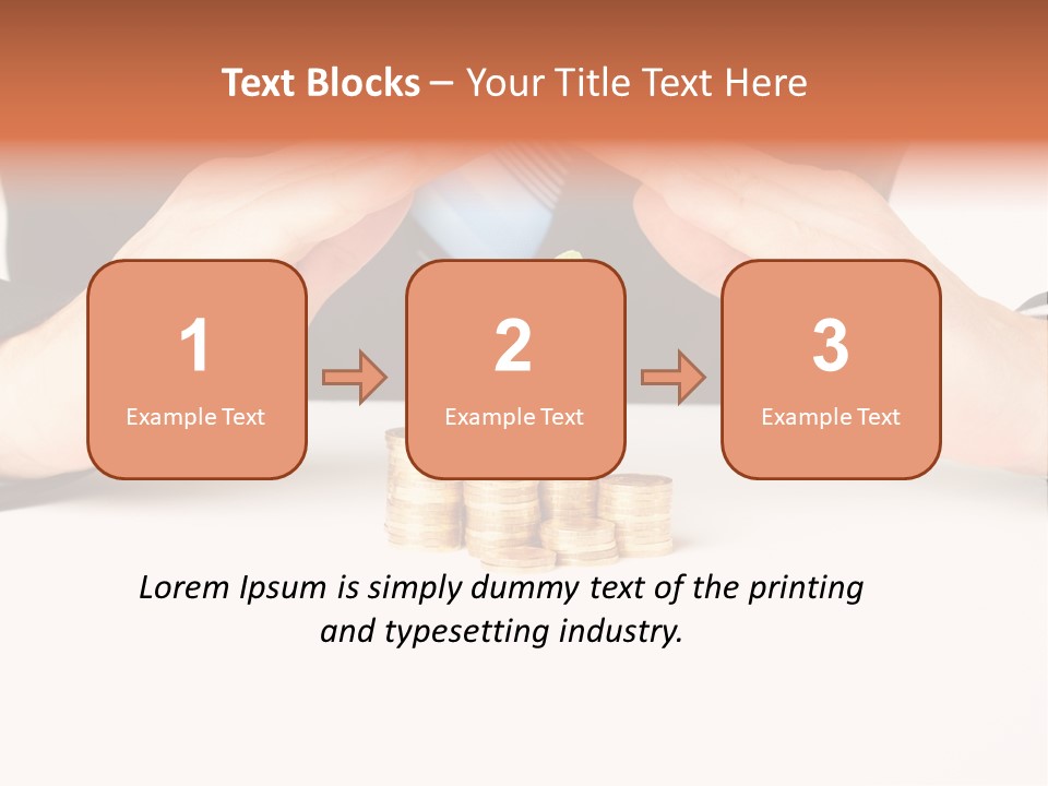 Gold Hand Ceiling PowerPoint Template