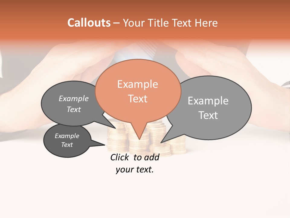 Gold Hand Ceiling PowerPoint Template