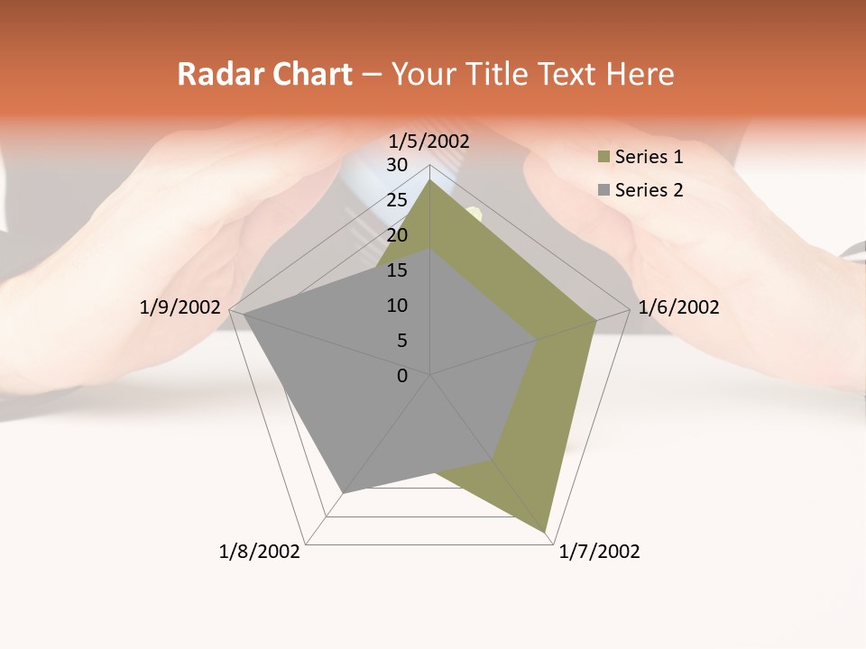 Gold Hand Ceiling PowerPoint Template