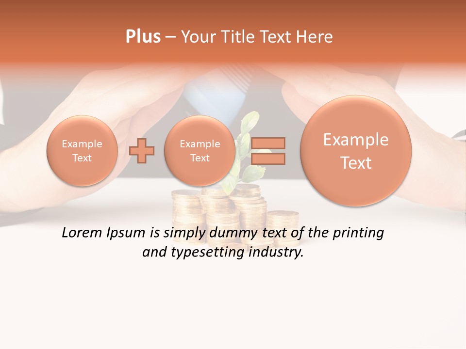 Gold Hand Ceiling PowerPoint Template