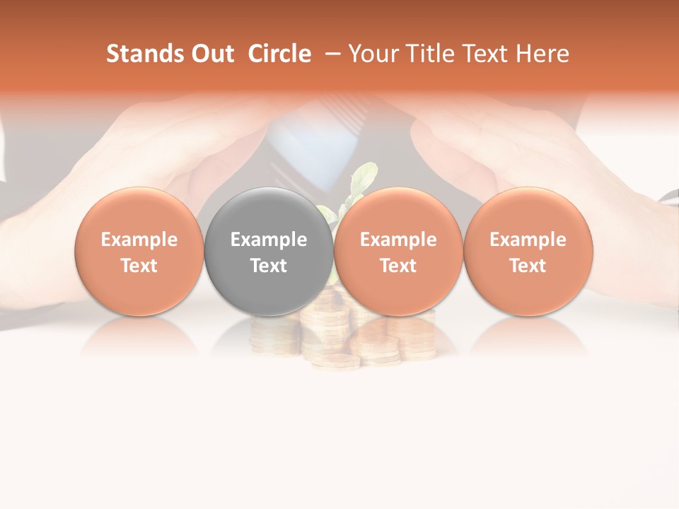 Gold Hand Ceiling PowerPoint Template