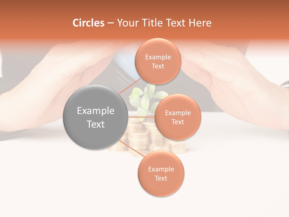 Gold Hand Ceiling PowerPoint Template