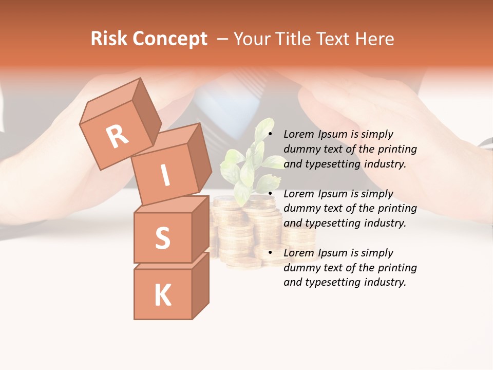 Gold Hand Ceiling PowerPoint Template