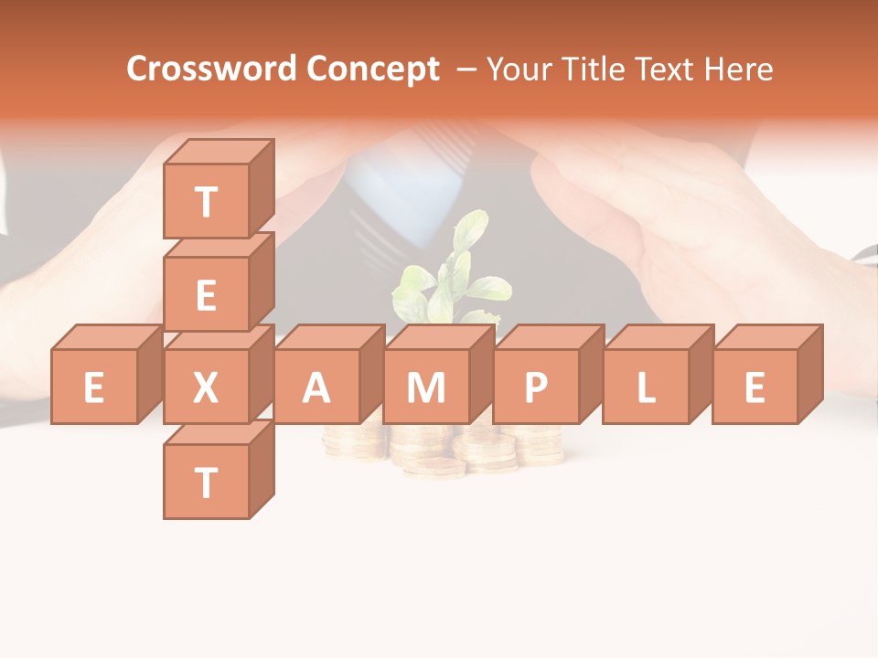 Gold Hand Ceiling PowerPoint Template