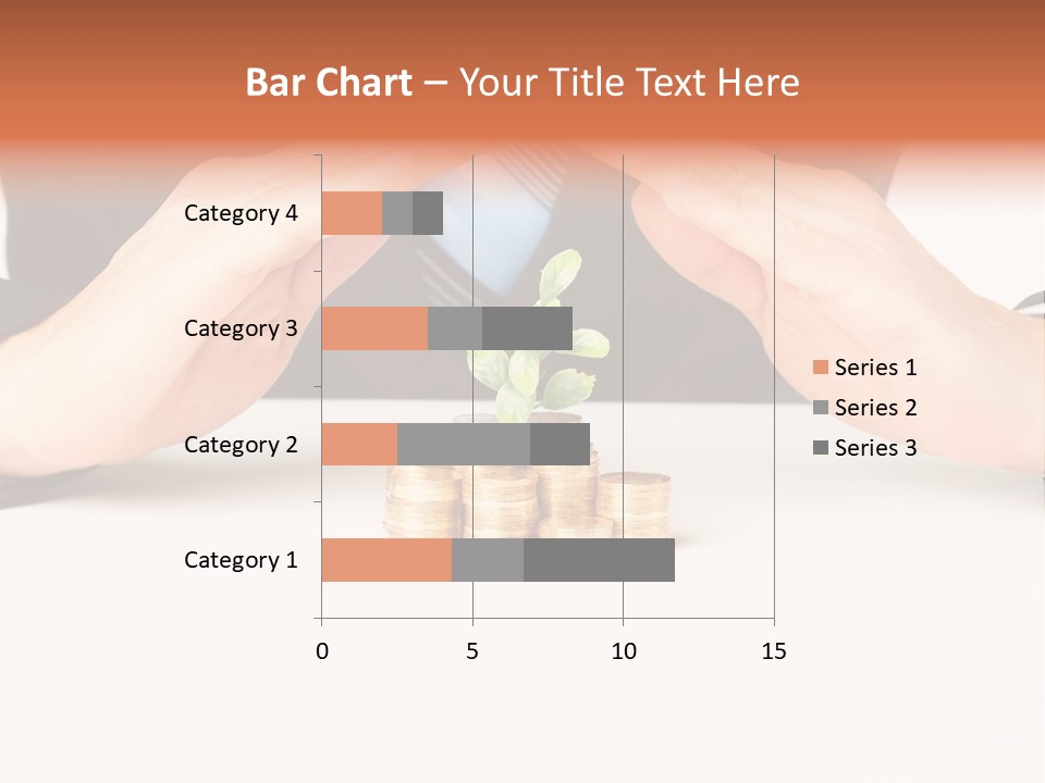 Gold Hand Ceiling PowerPoint Template