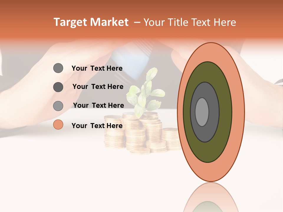 Gold Hand Ceiling PowerPoint Template