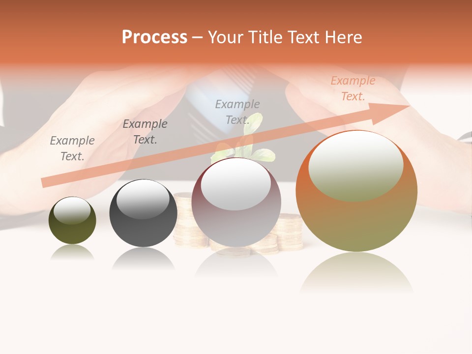 Gold Hand Ceiling PowerPoint Template