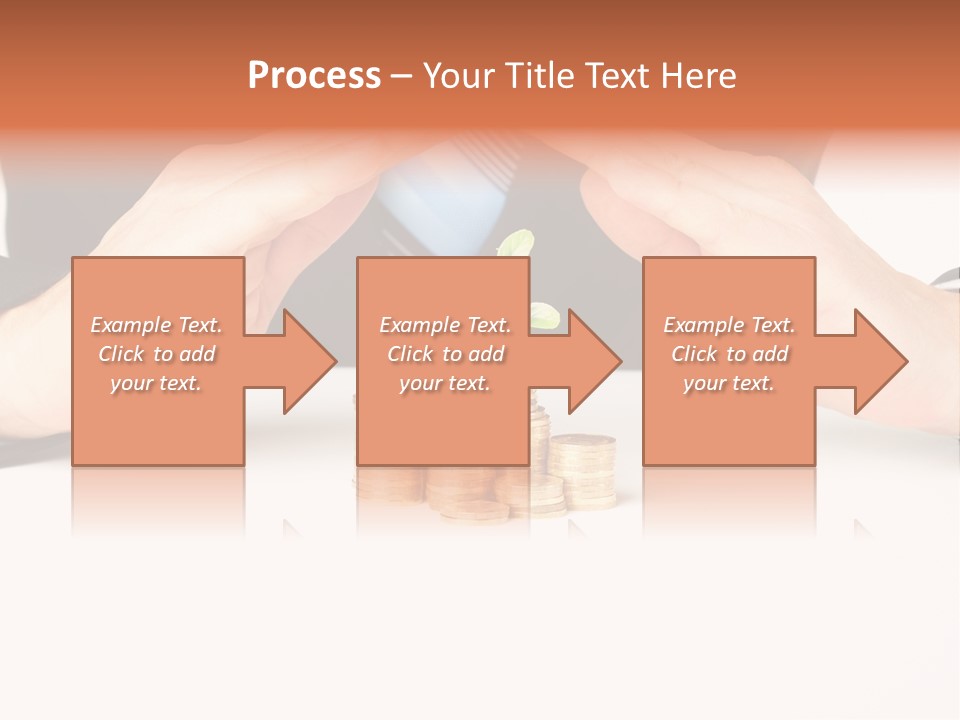 Gold Hand Ceiling PowerPoint Template