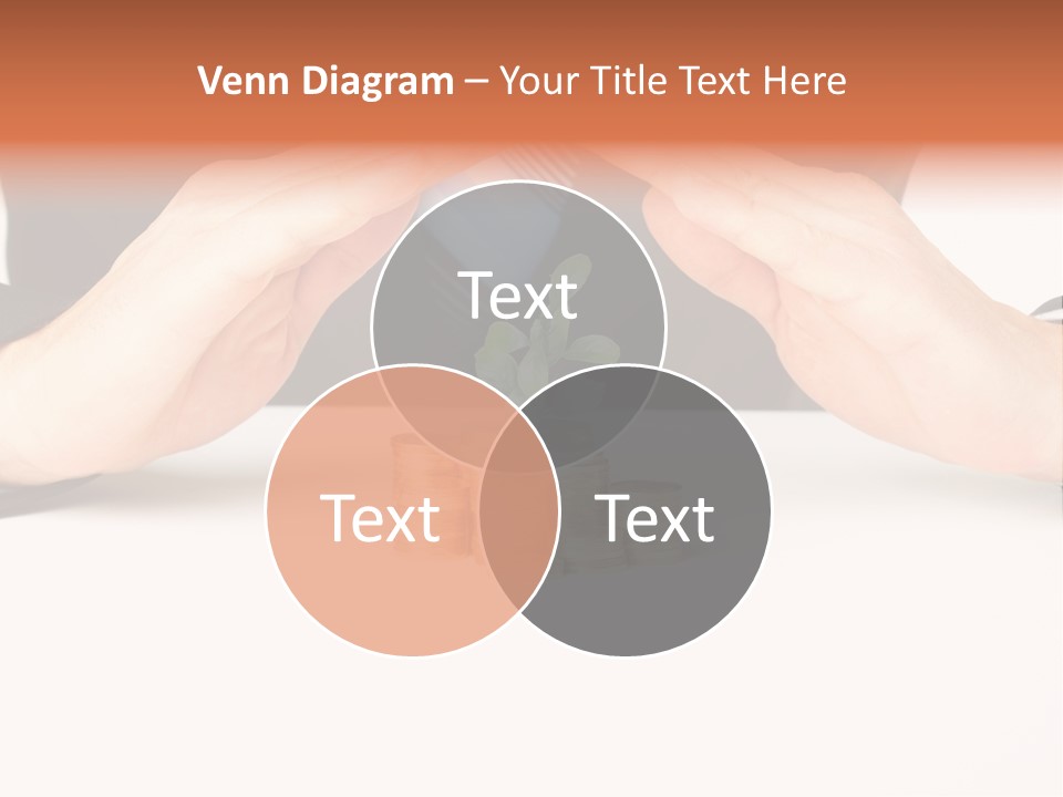 Gold Hand Ceiling PowerPoint Template