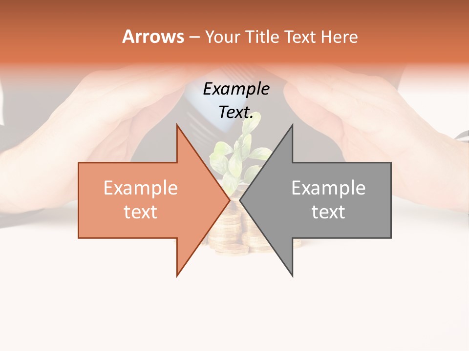 Gold Hand Ceiling PowerPoint Template