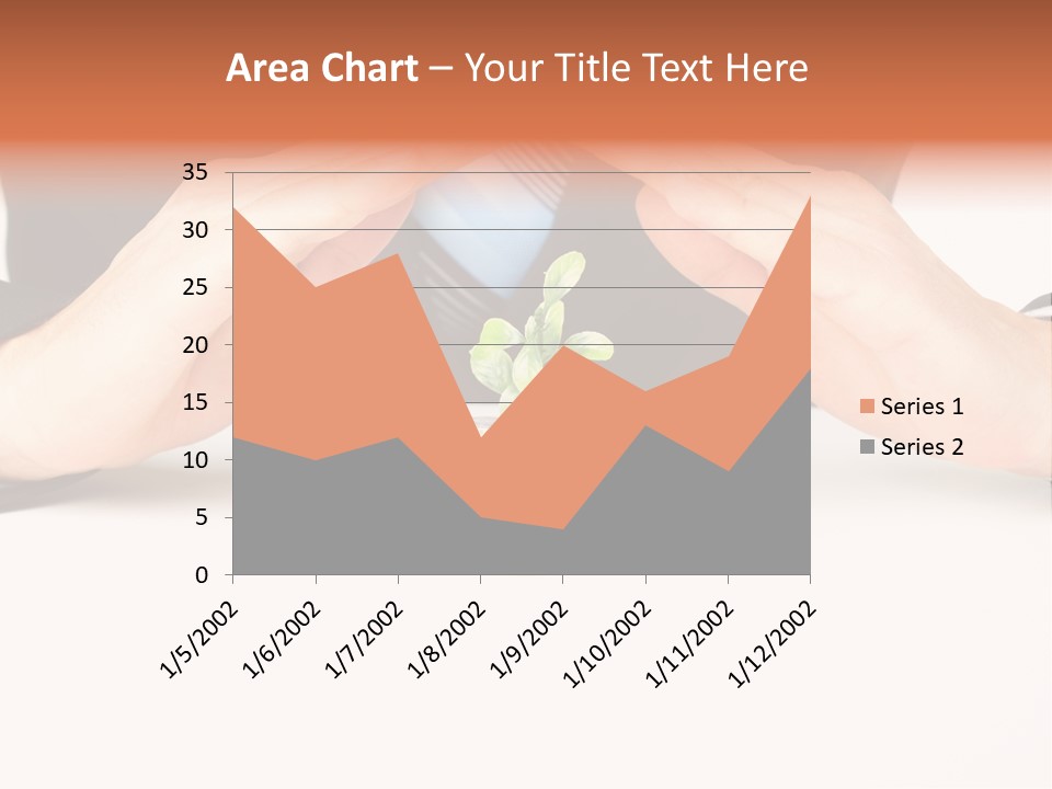 Gold Hand Ceiling PowerPoint Template