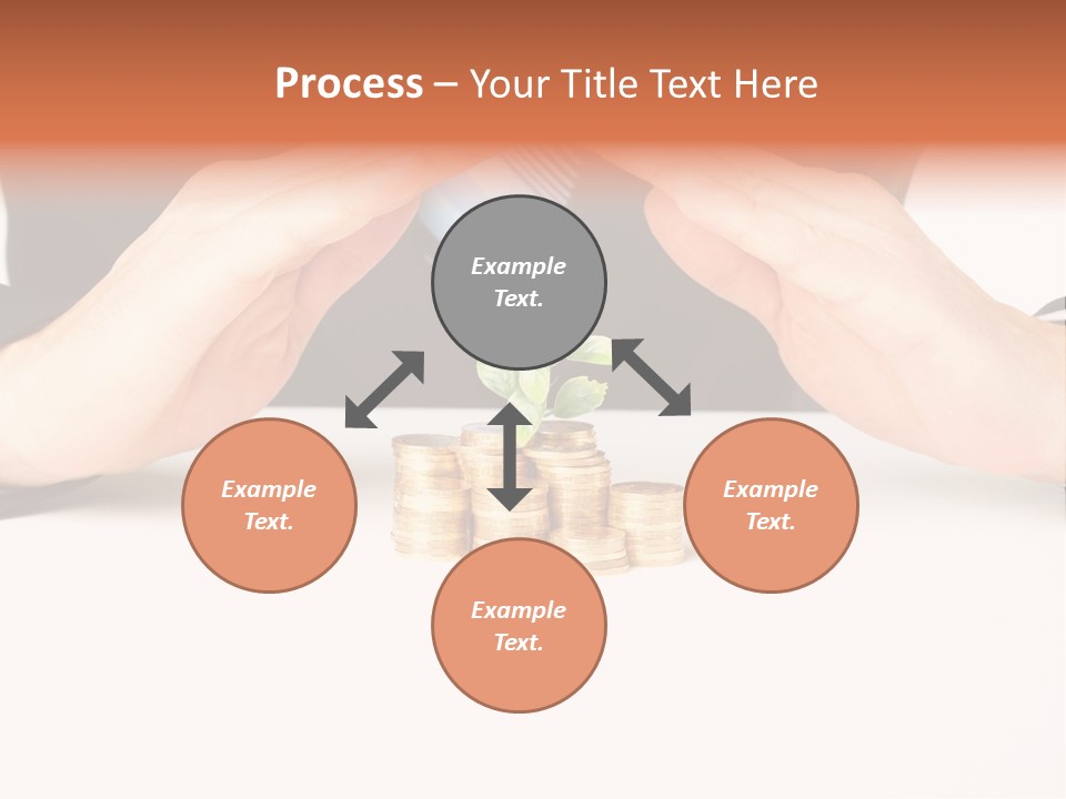 Gold Hand Ceiling PowerPoint Template