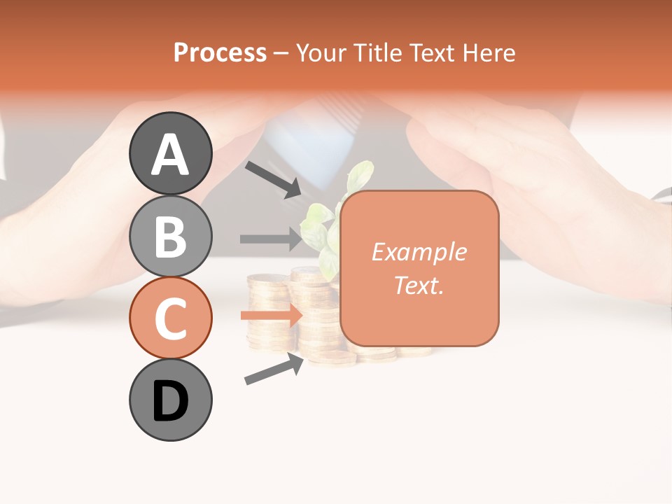 Gold Hand Ceiling PowerPoint Template