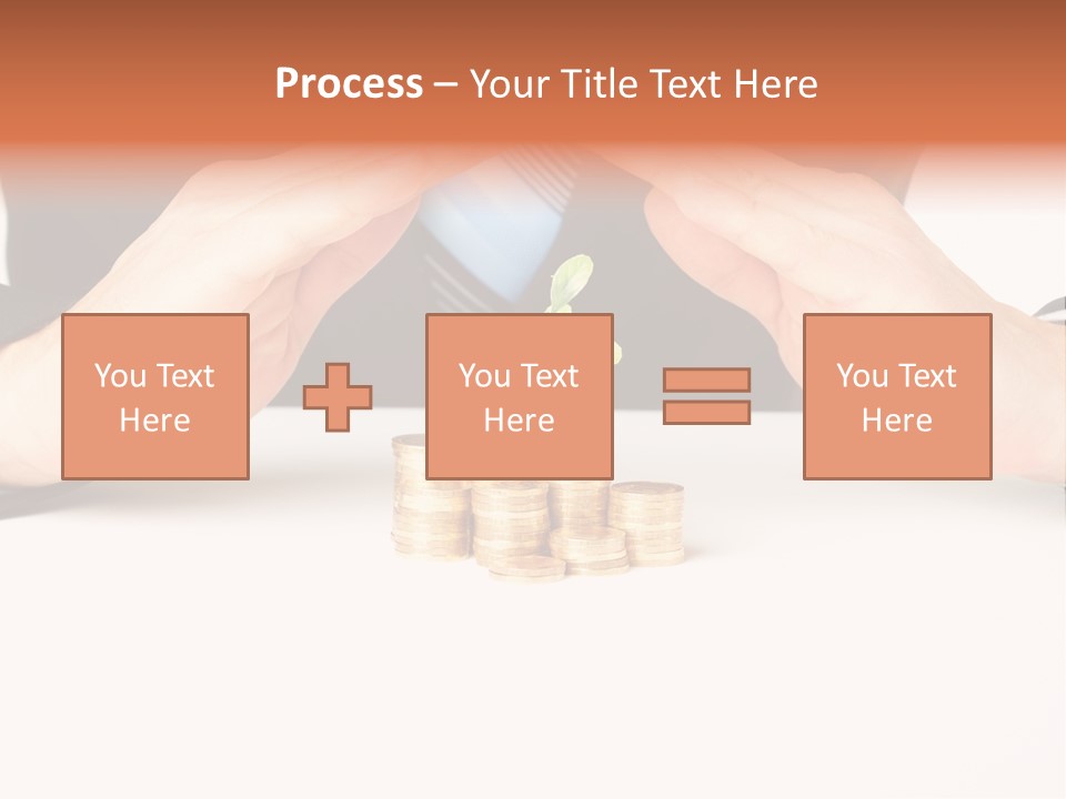 Gold Hand Ceiling PowerPoint Template